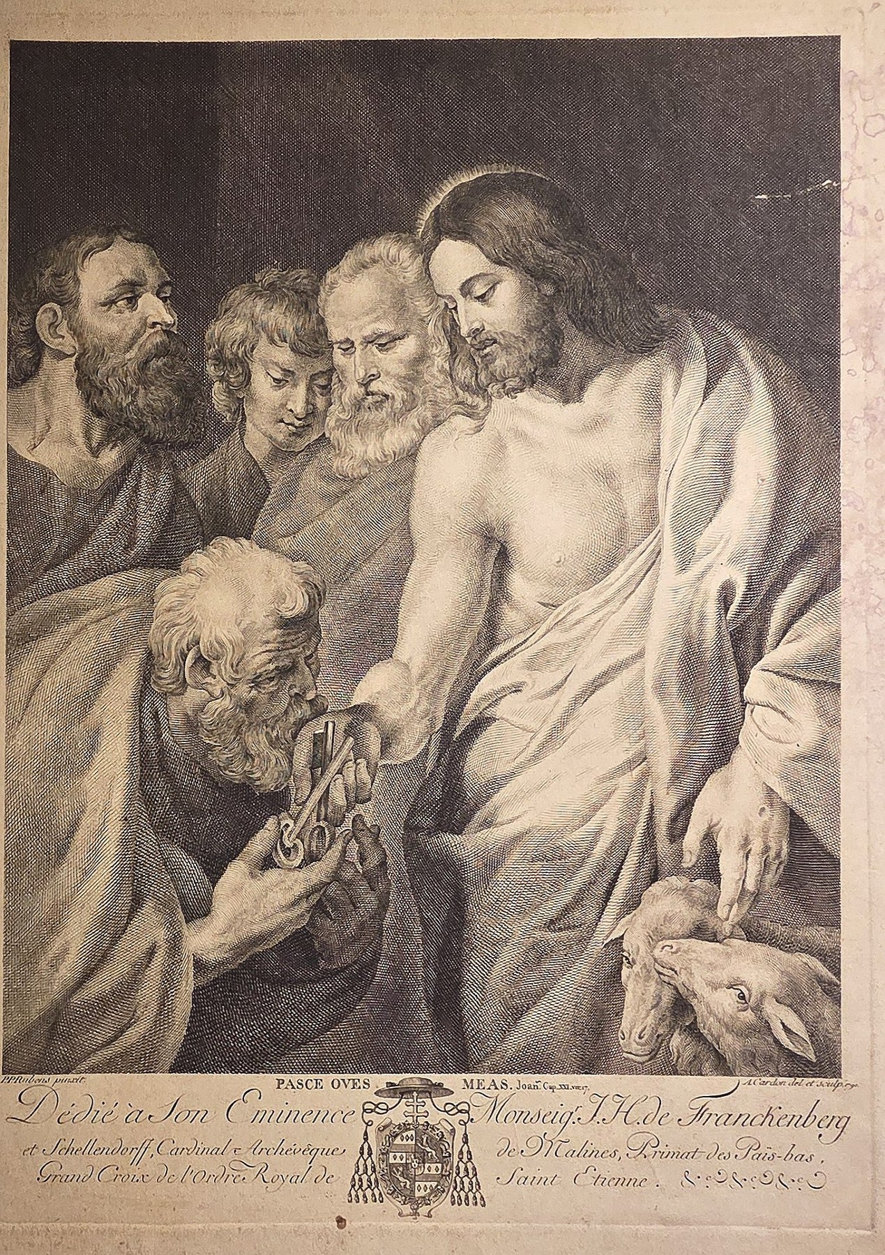 mit Männergruppe und zentraler Gestalt
