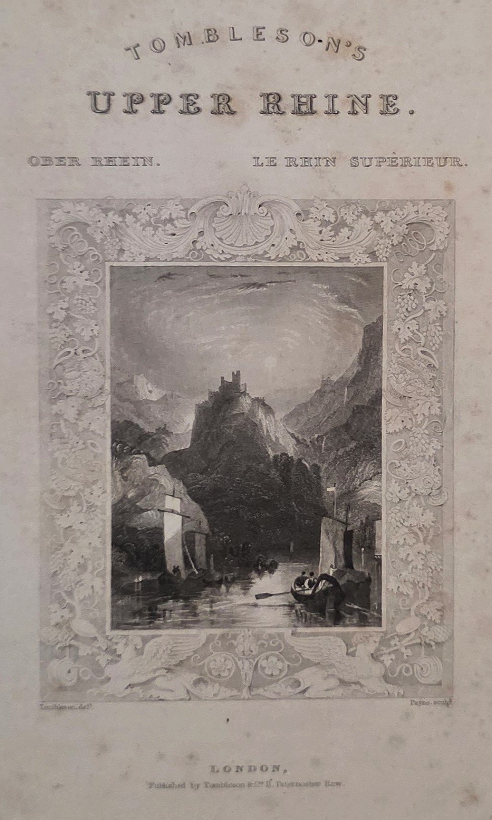 Historische Landschaftsdarstellung – Titelblatt mit umrahmter Landschaftsansicht