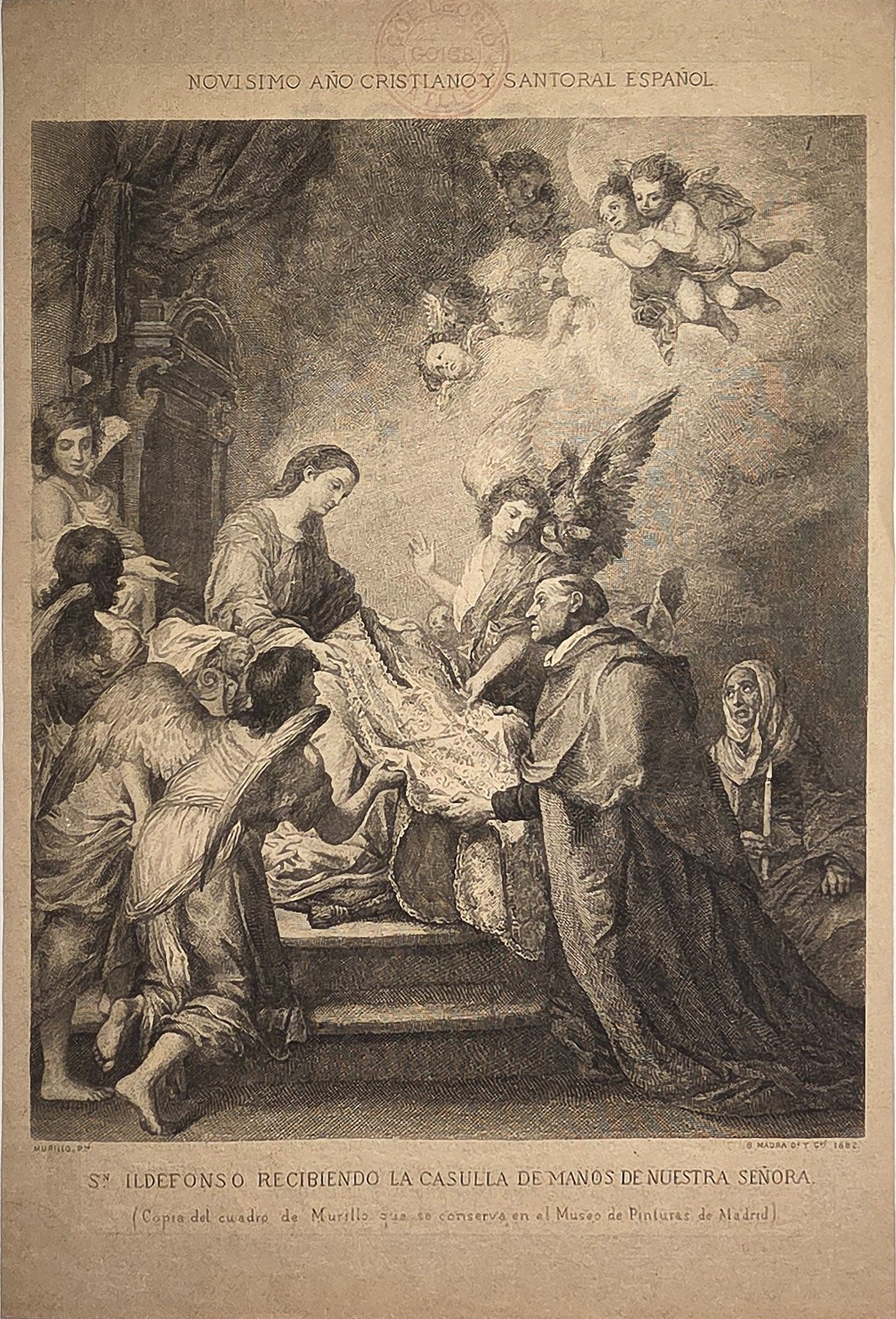 Historische Darstellung – St. Ildefonso – feierliche Übergabe vor himmlischer Erscheinung