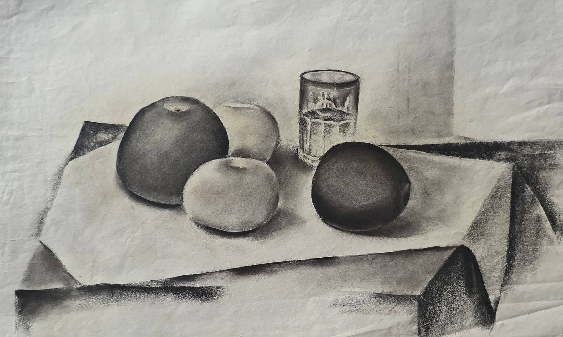 Stillleben mit Früchten und Glas