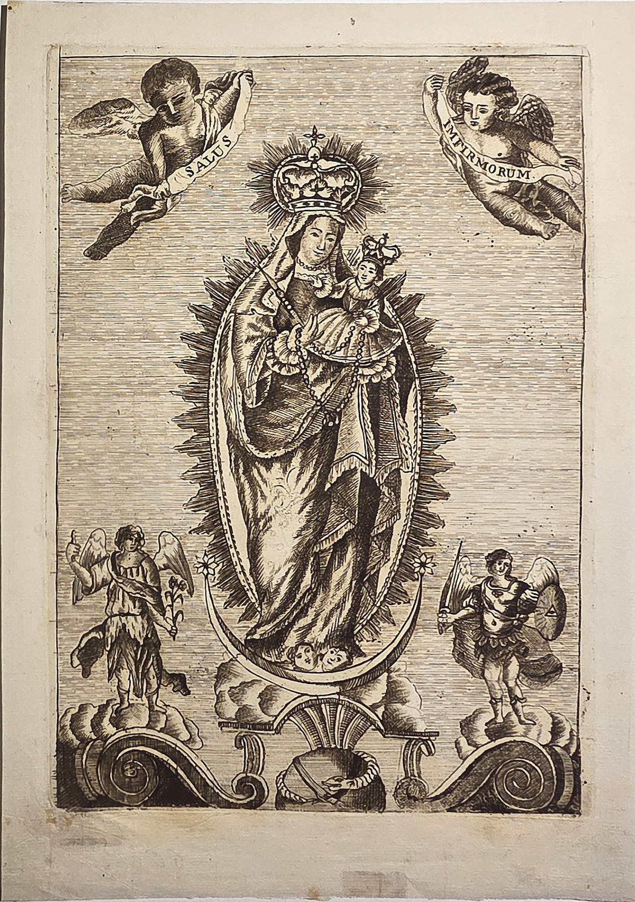 Gekrönte Madonna in Strahlenmandorla