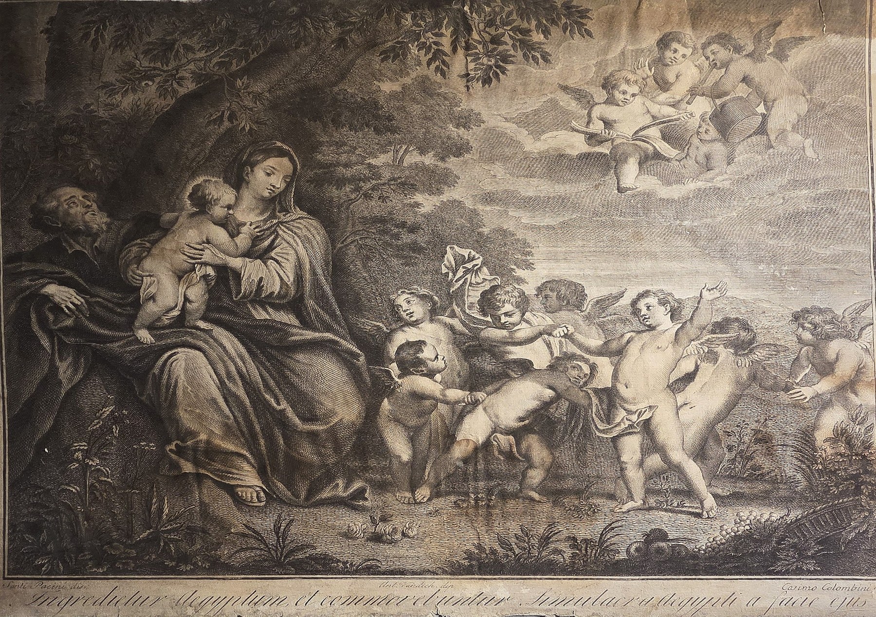 mit Mutterfigur, Kindern und Putten