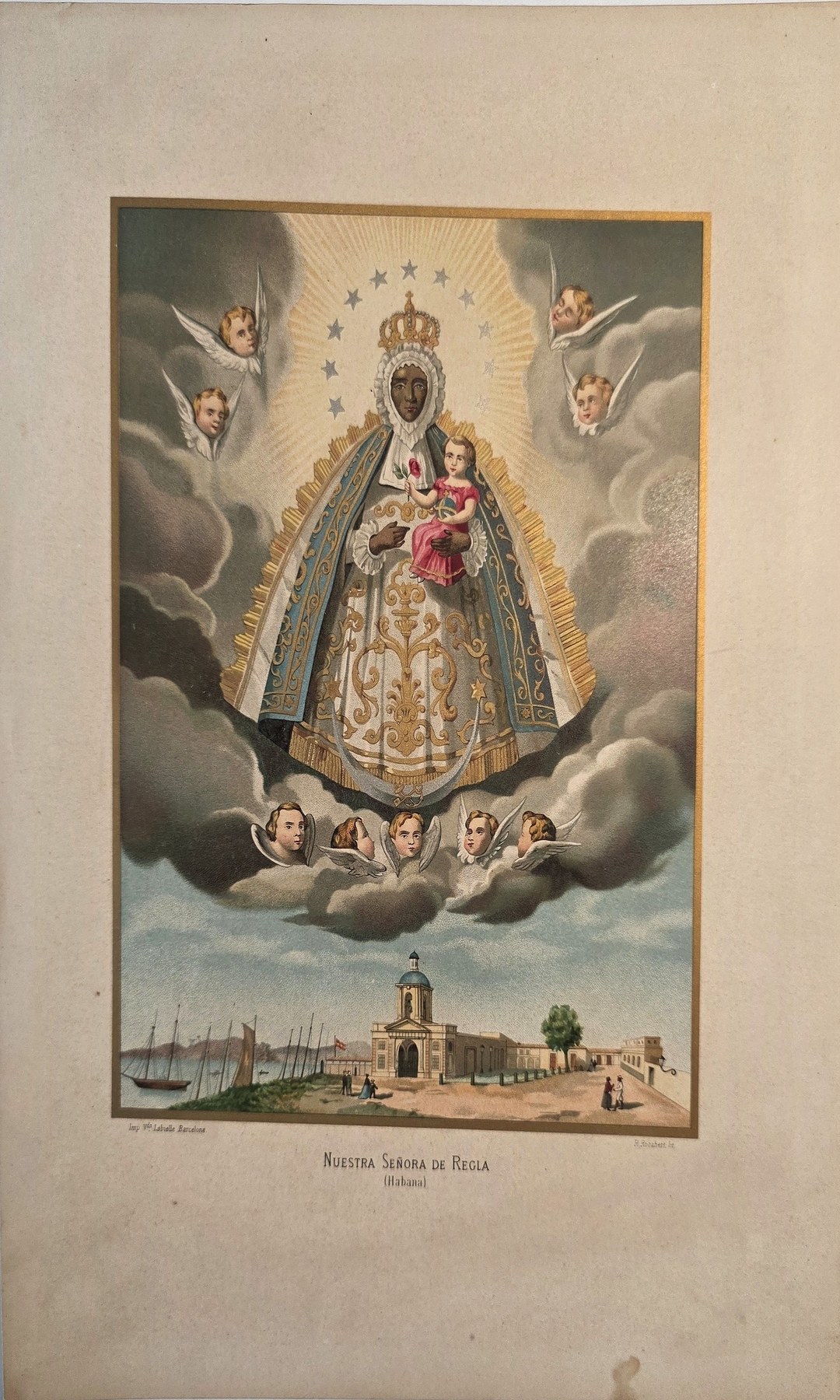 mit gekrönter Madonna auf Wolken