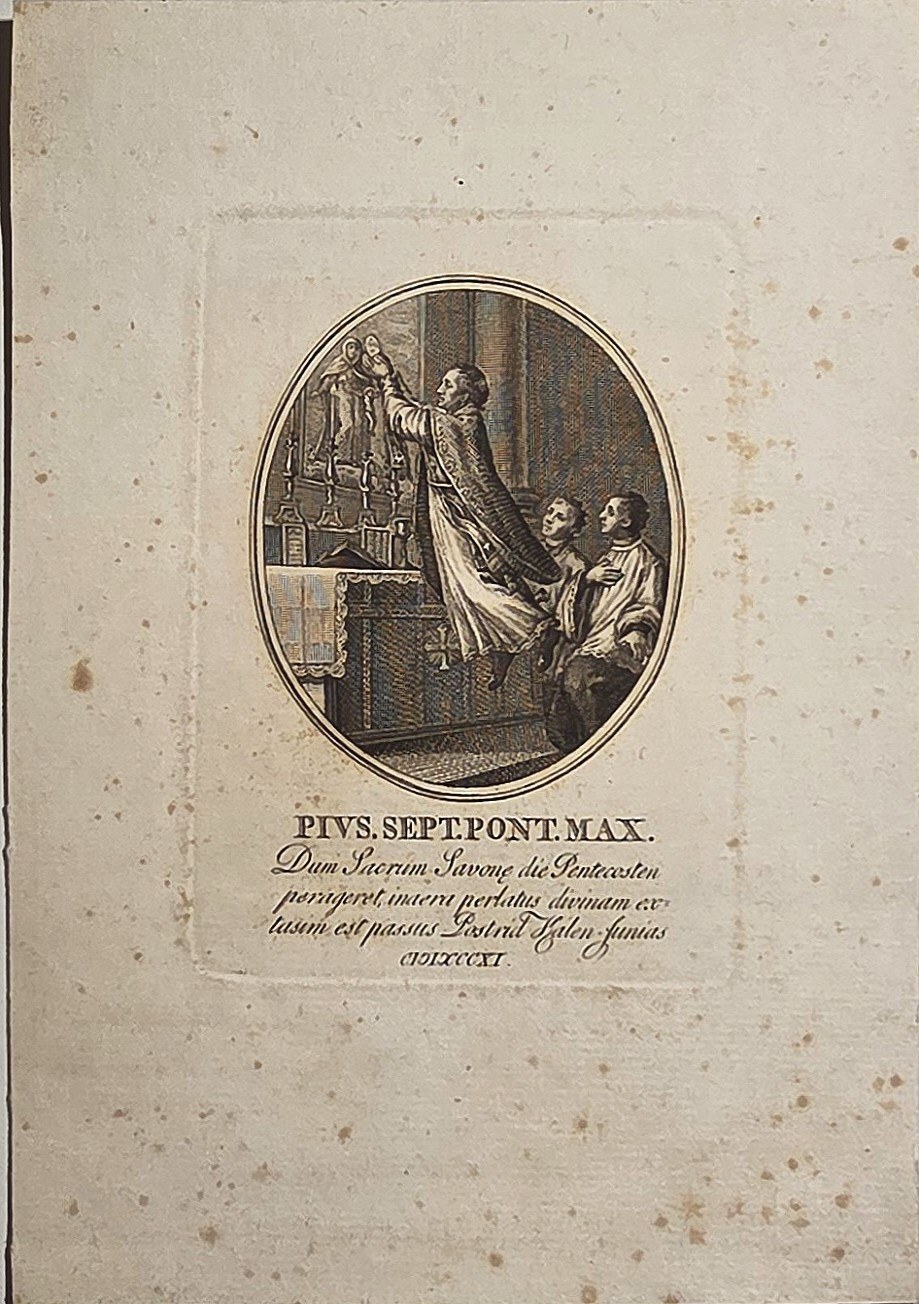 Papst in kleiner Rundvignette