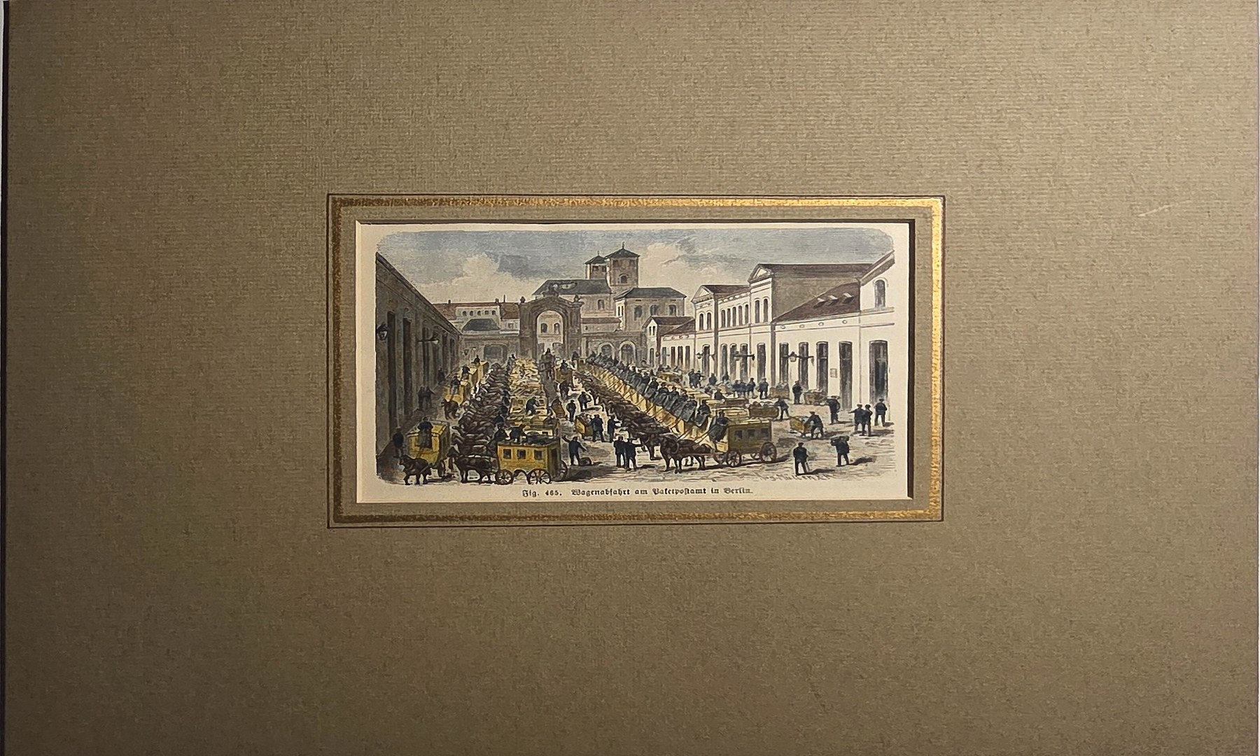 Historische Architekturdarstellung – Architekturensemble mit breiter Freitreppe