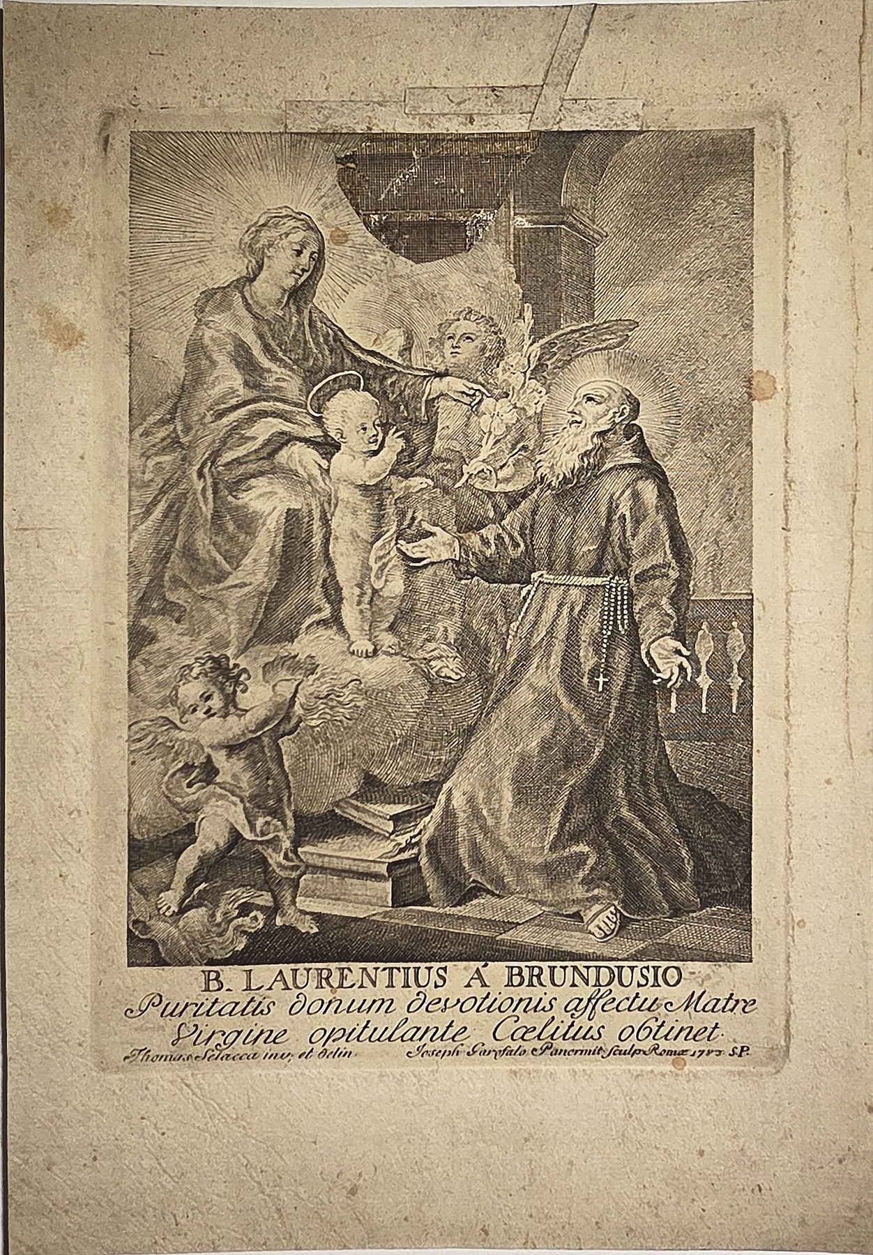 B. Laurentius a Brundusio – Heiligenszene mit Kind