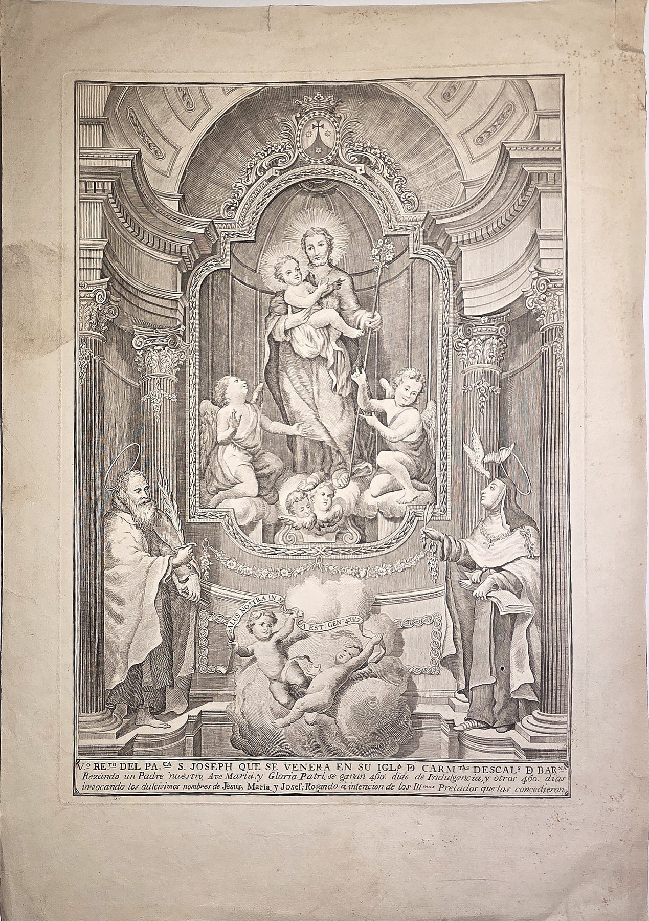 Madonna mit Kind in barocker Nischenarchitektur