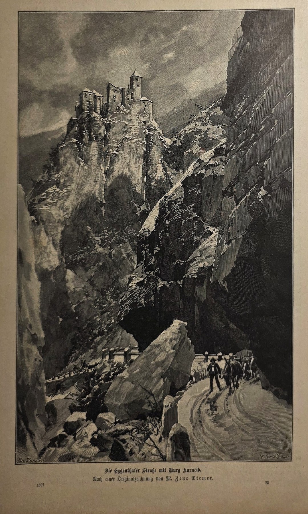 Burgruine auf steilem Felsen