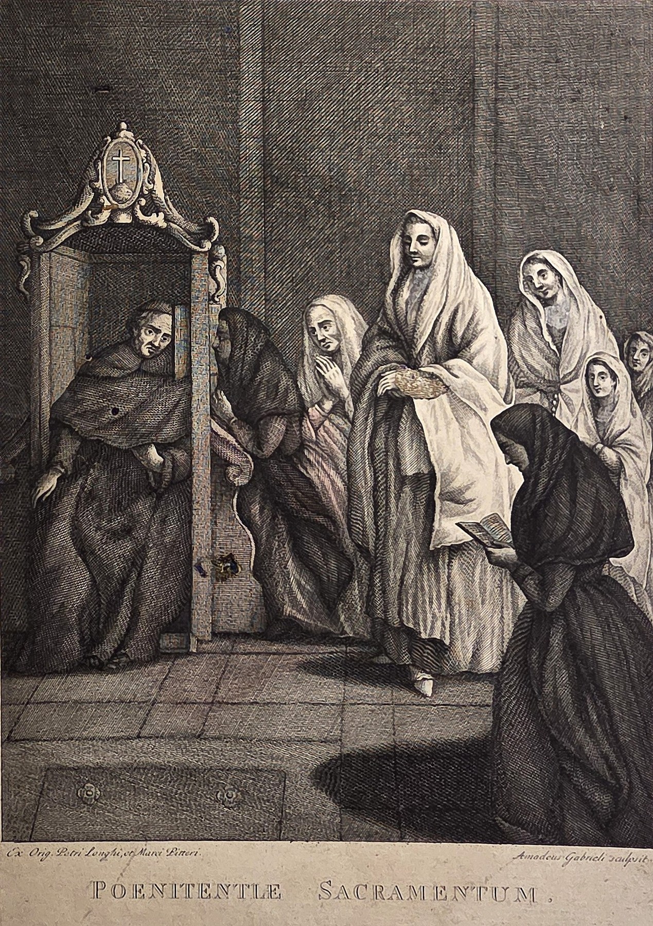 Beichtszene mit Ordensfrauen