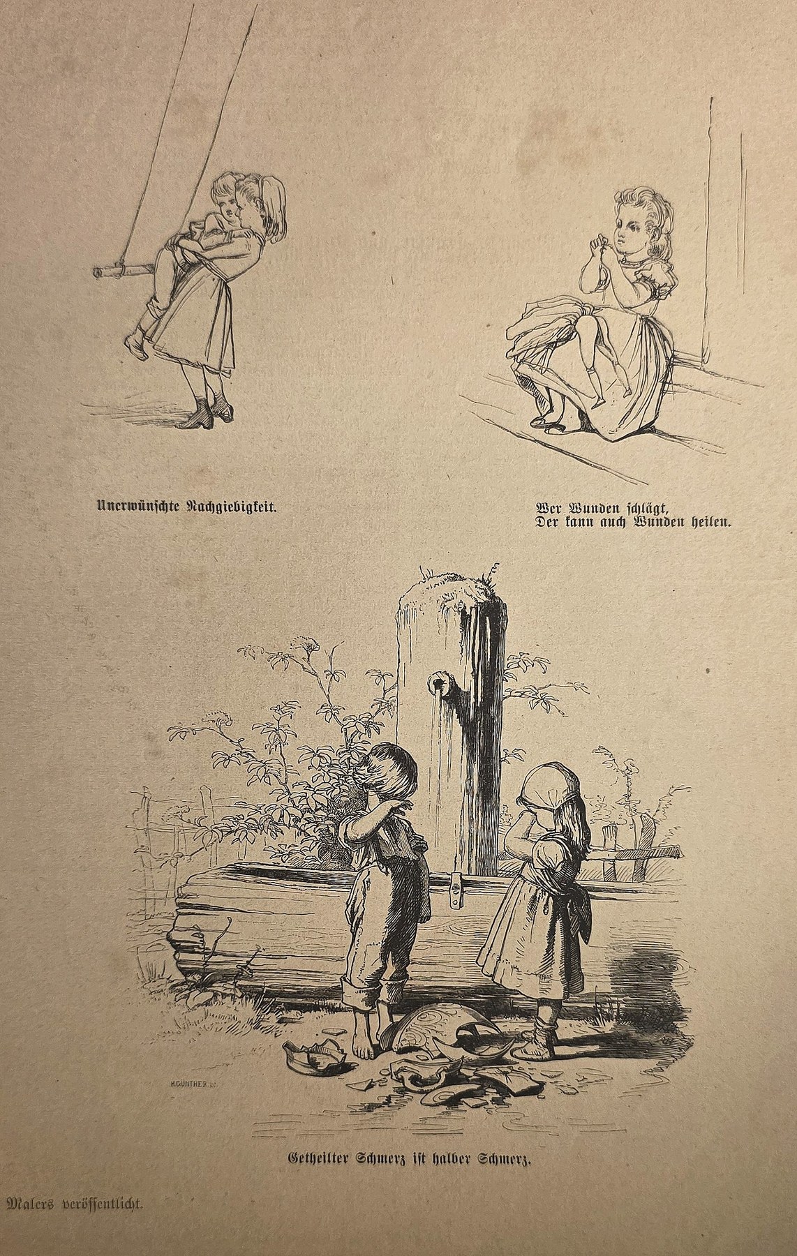 Figurenstudien und kleine Alltagsszene