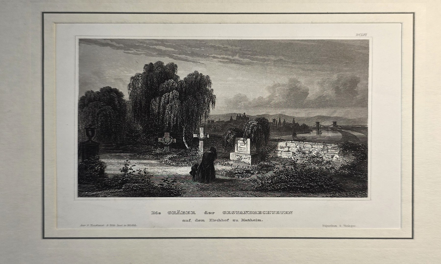 Brückenlandschaft mit Baumgruppen und weitem Horizont