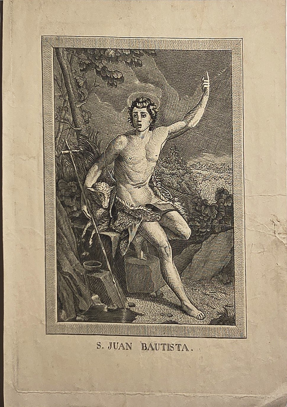 Johannes der Täufer mit Kreuzstab
