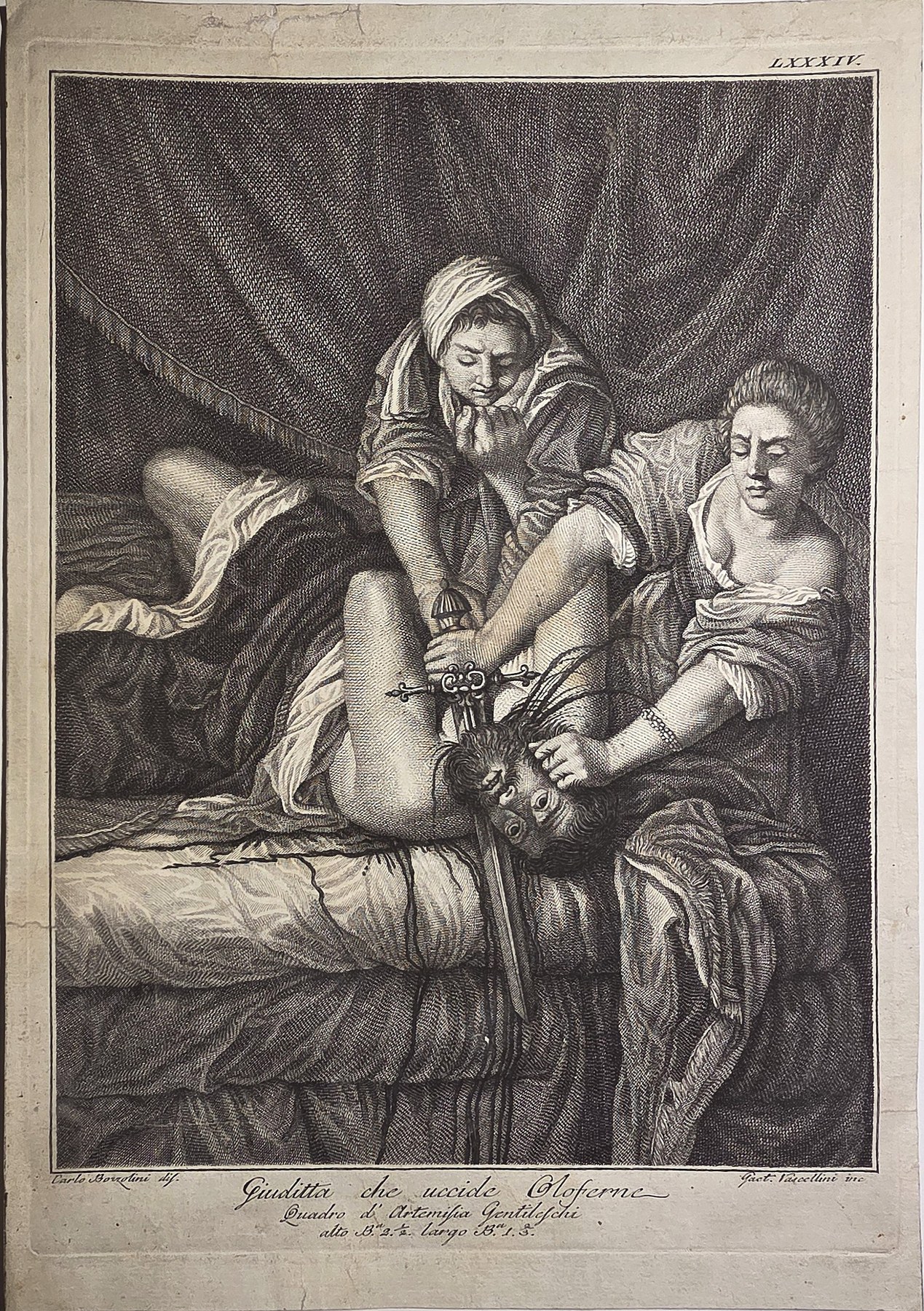 Historische figürliche Darstellung – mit zwei Frauen am Bett