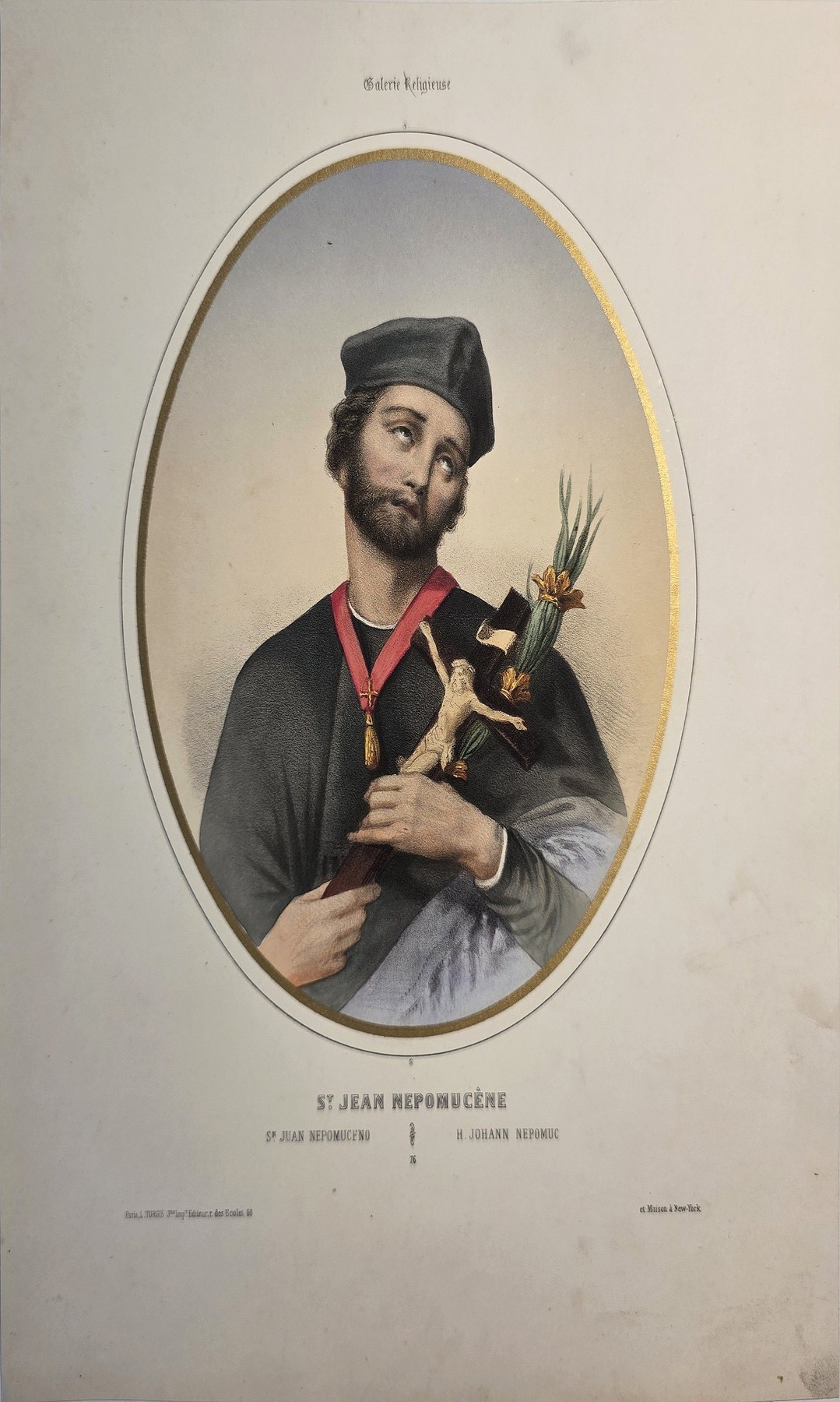 Ovale mit Geistlichem und Attributen