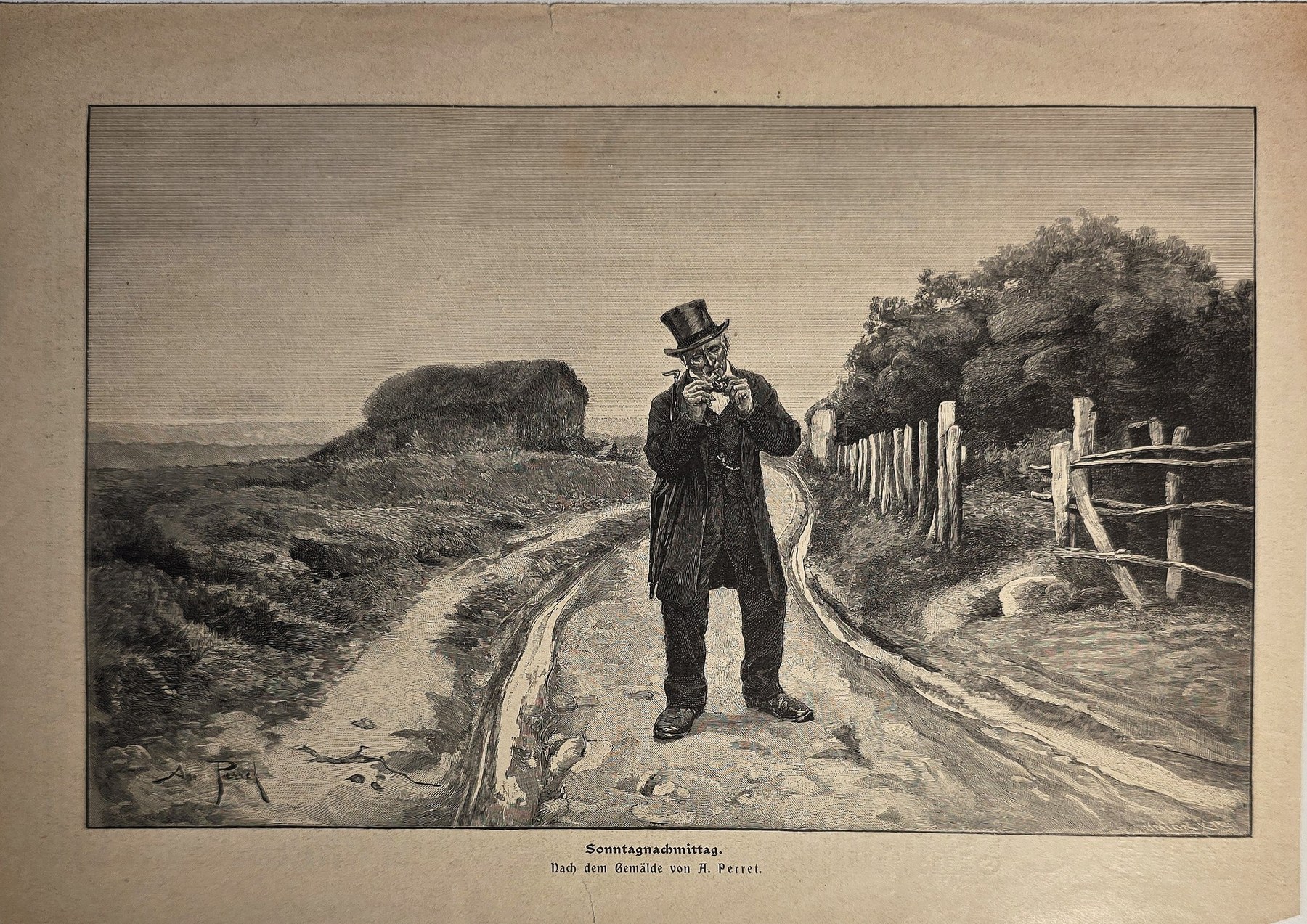 Herr auf einem Landweg