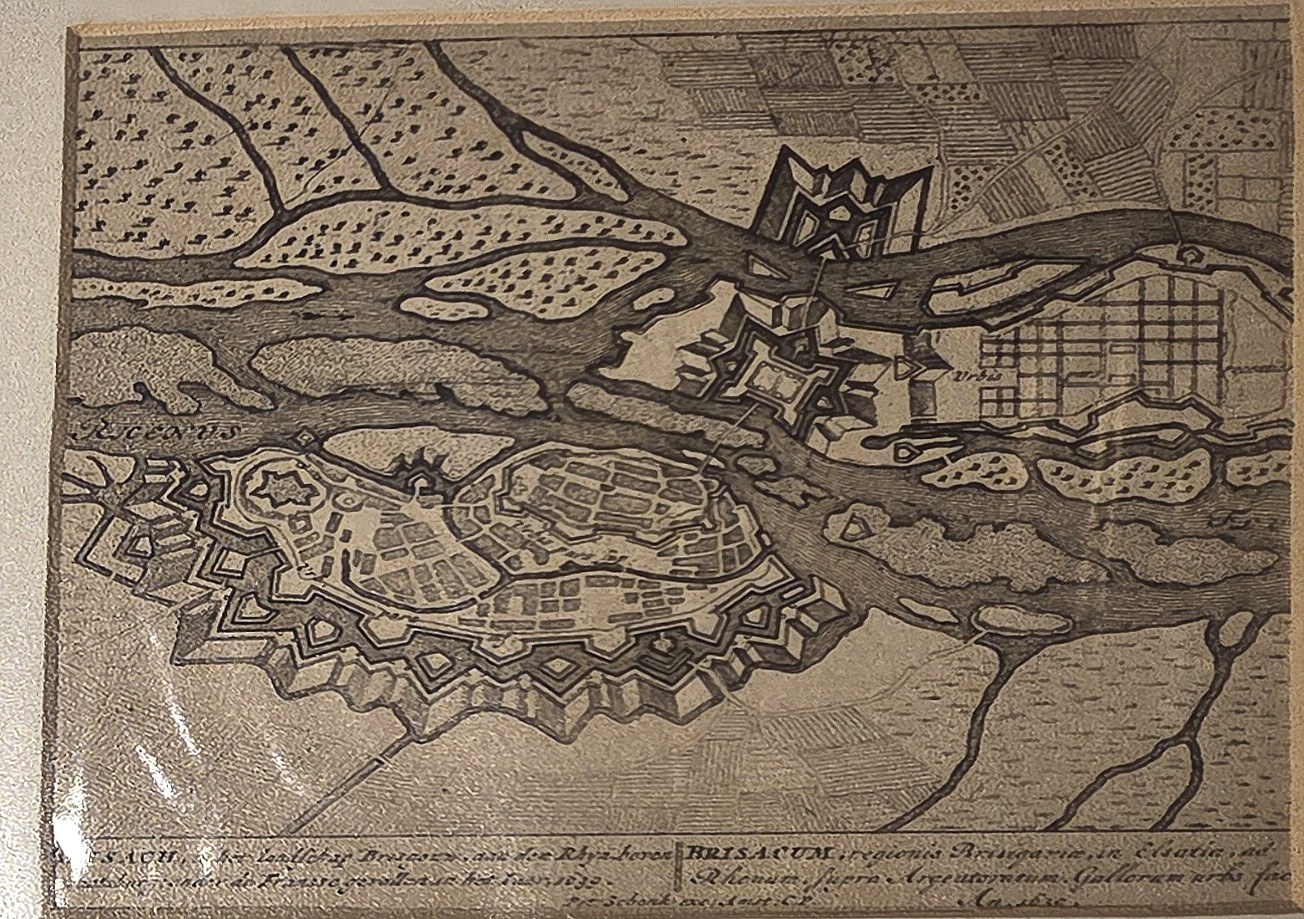 Festungsplan mit Flussarmen