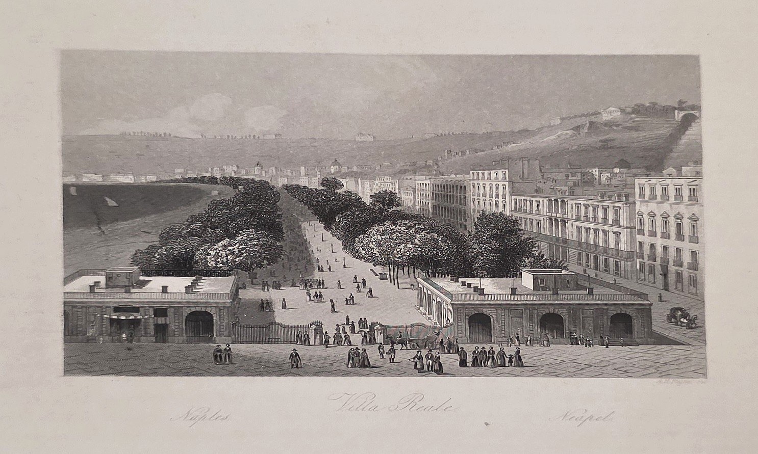 Städtische Promenade am Berghang