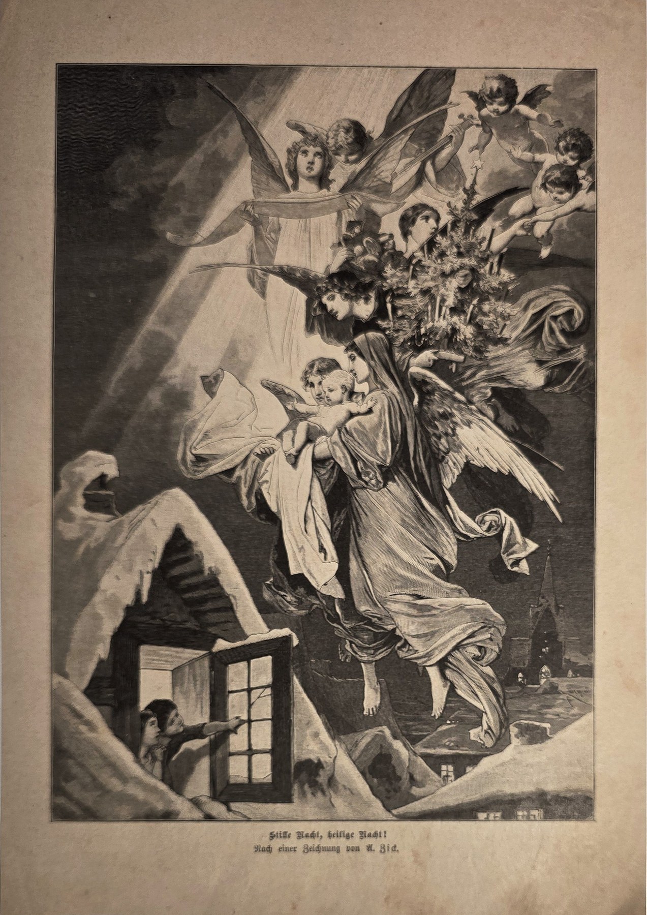 Allegorische Gestalt in dramatischer Szene