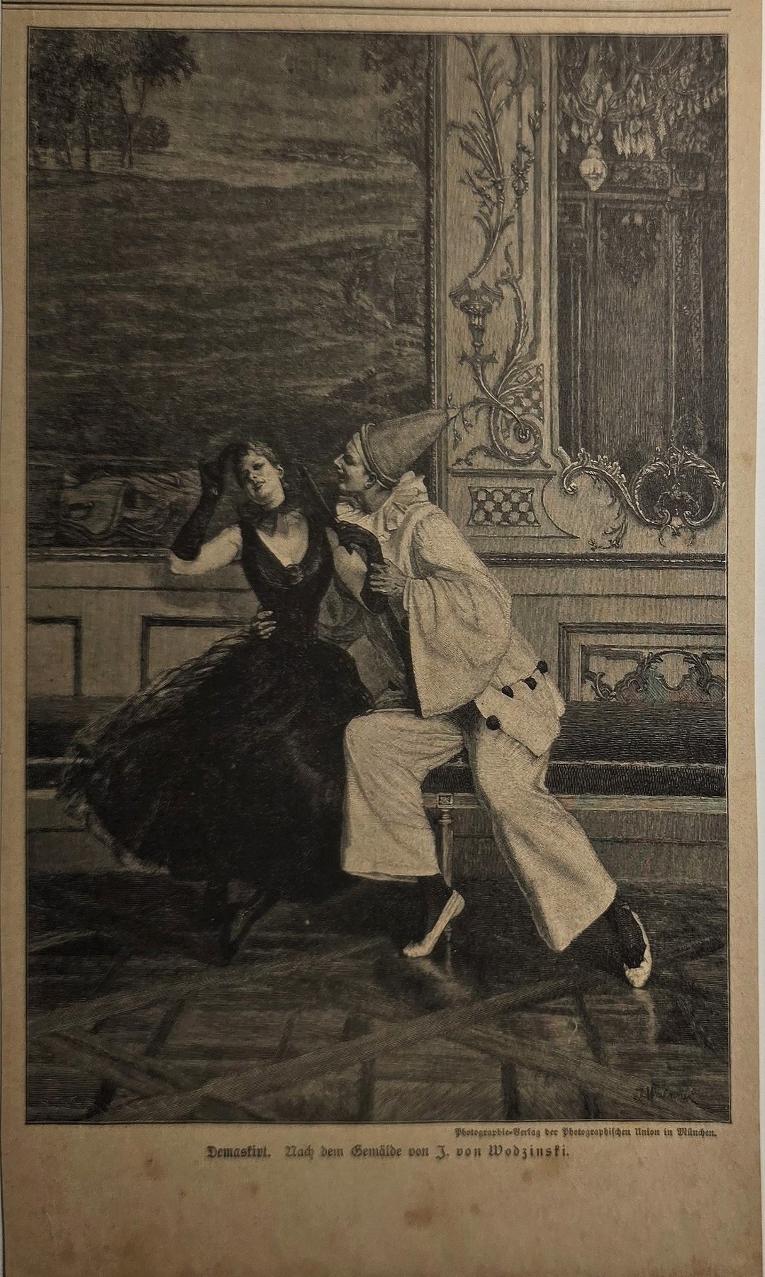 Elegantes Paar in reich ausgestattetem Zimmer