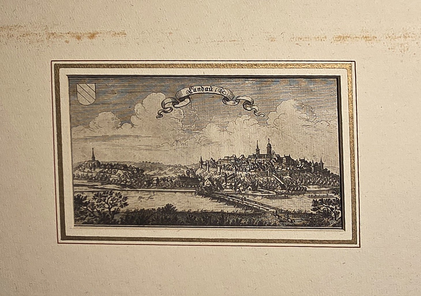 Historische Ortsdarstellung – Panorama einer befestigten Stadt