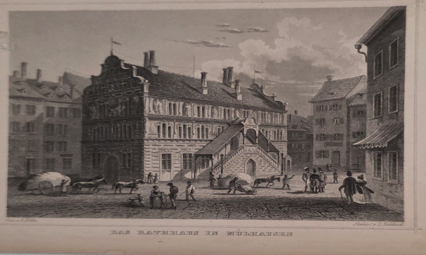 Repräsentative Stadtstraße mit Treppenanlage