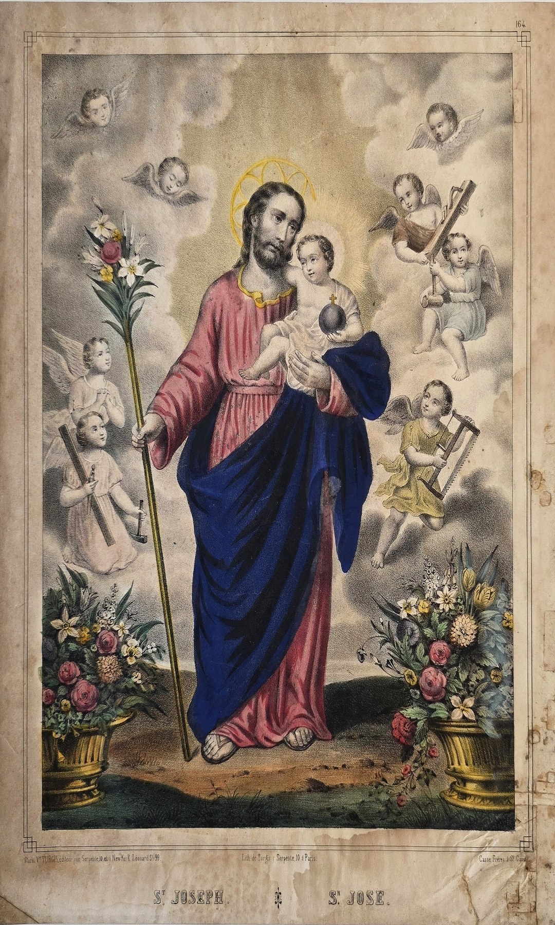 einer Madonna mit Kind zwischen Blumen und Engeln