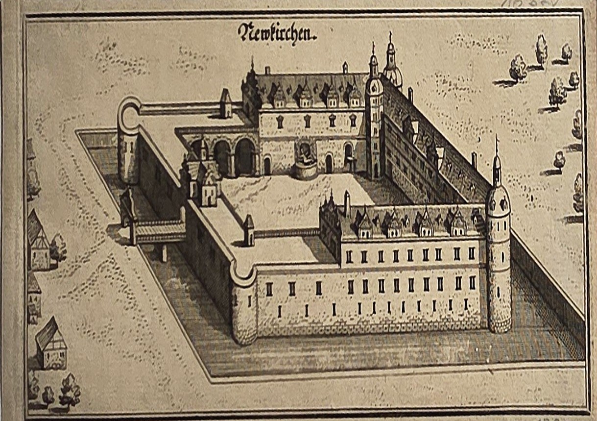 Kloster- oder Schlossanlage in Vogelperspektive