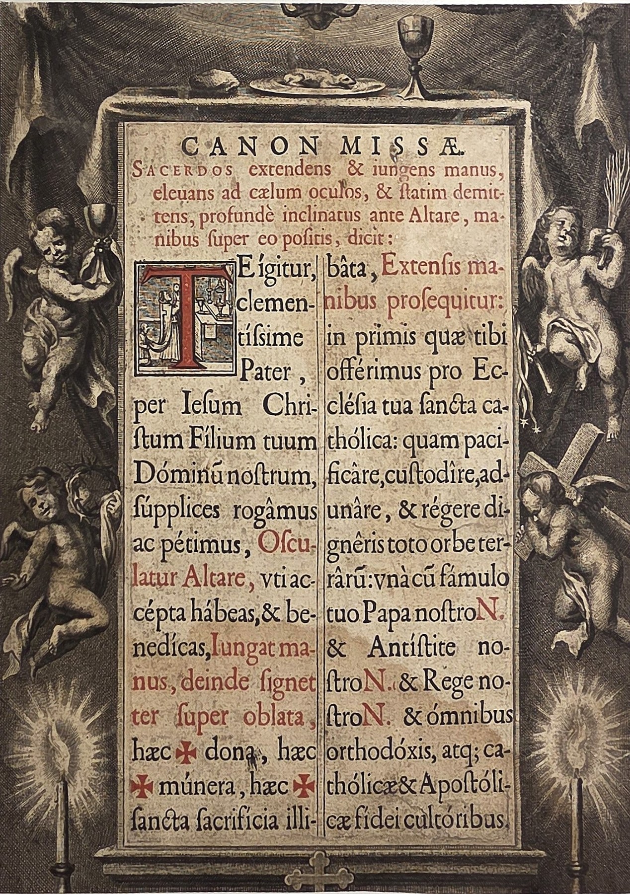 Liturgische Schriftseite mit Kanontext