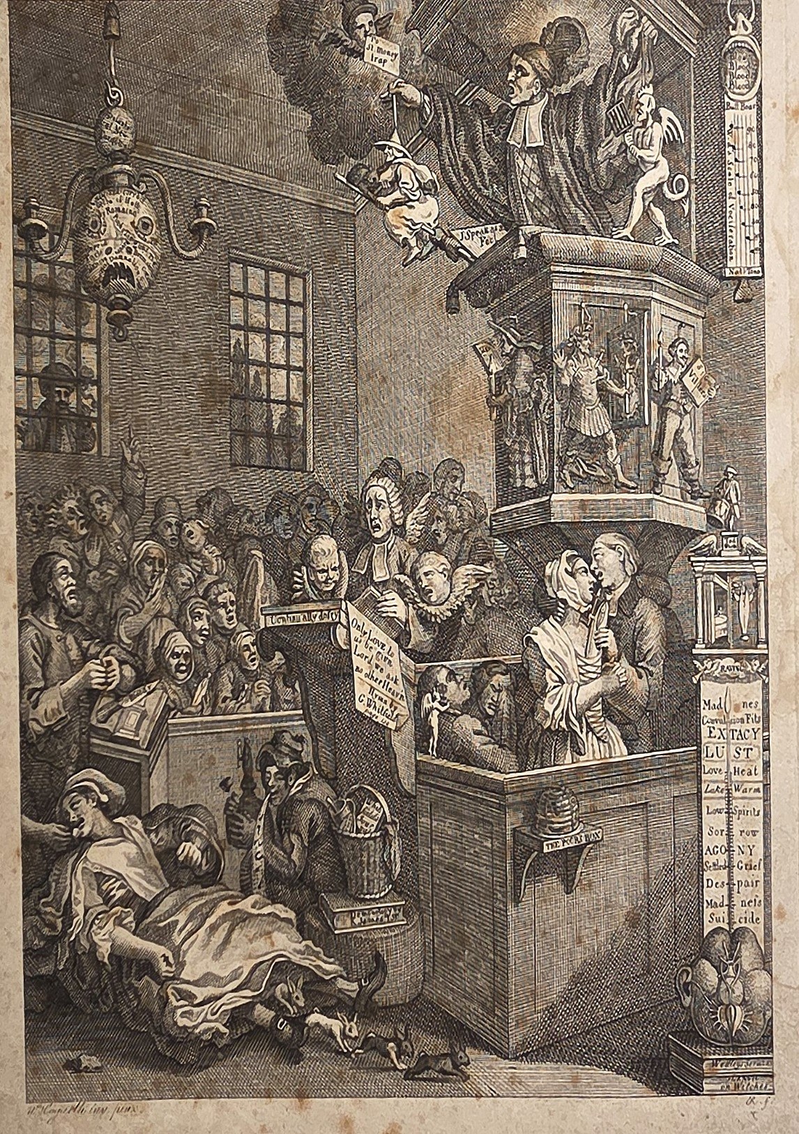 mit Prediger vor dichter Gemeinde