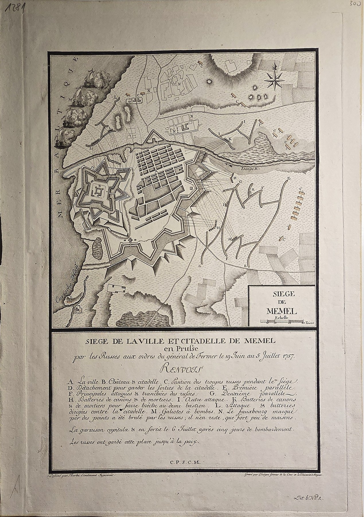 Historische Szenendarstellung – einer befestigten Stadtanlage mit Belagerungslinien