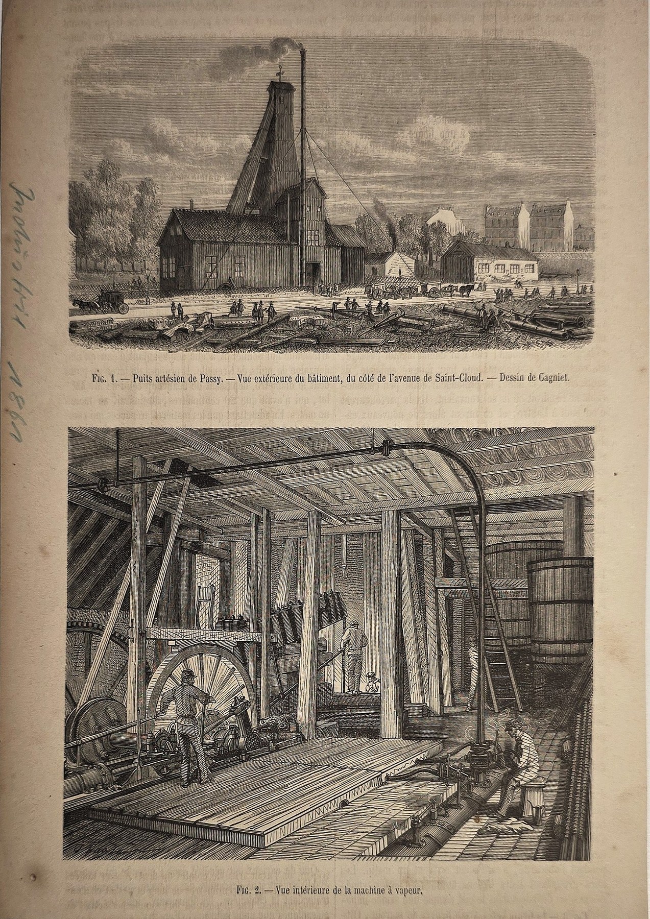 Windmühle und technische Bauansicht