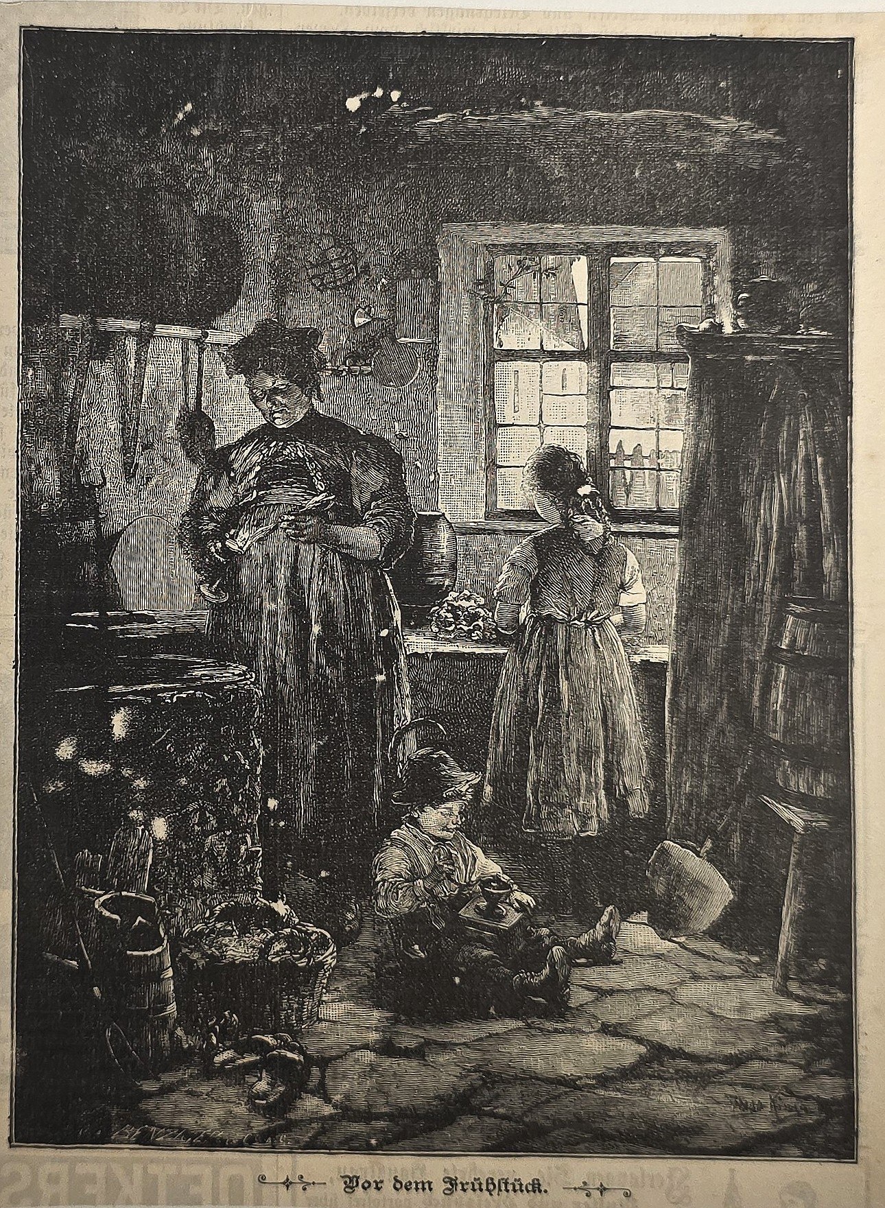 Zwei Personen im dunklen Zimmer am Fenster