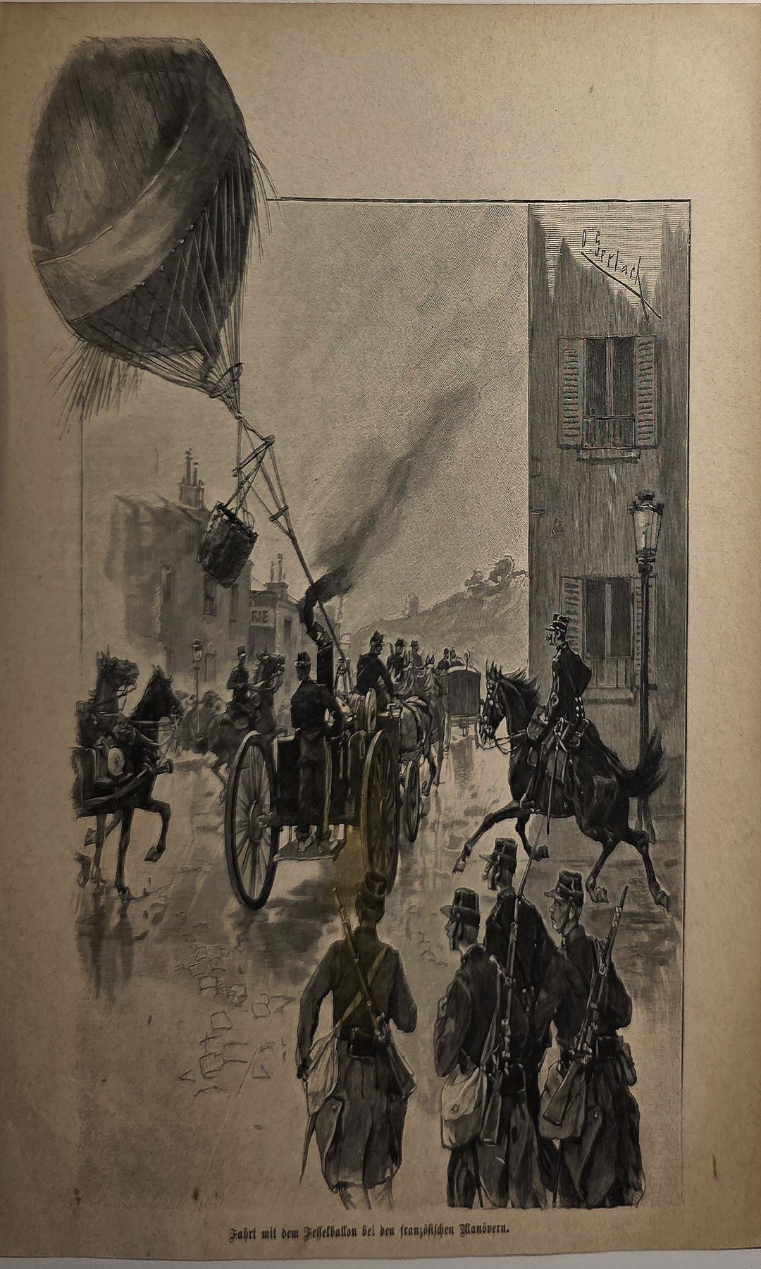 Ballon über belebter Straße