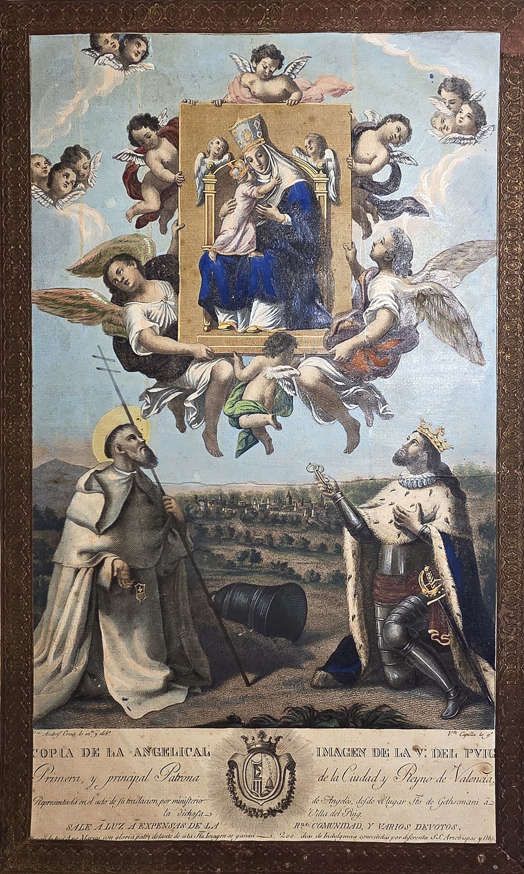 Madonna mit Engeln und zwei Ordensfiguren