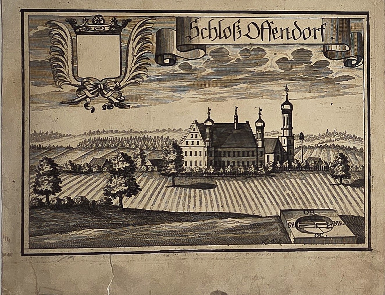 Schloss Altendorf in weiter Landschaft