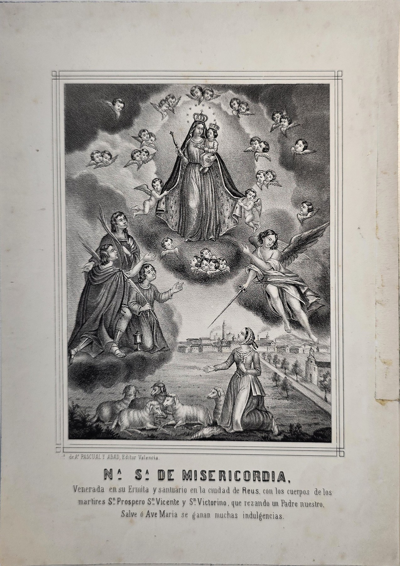 Madonna über Engeln und Landschaft in zweiter Fassung