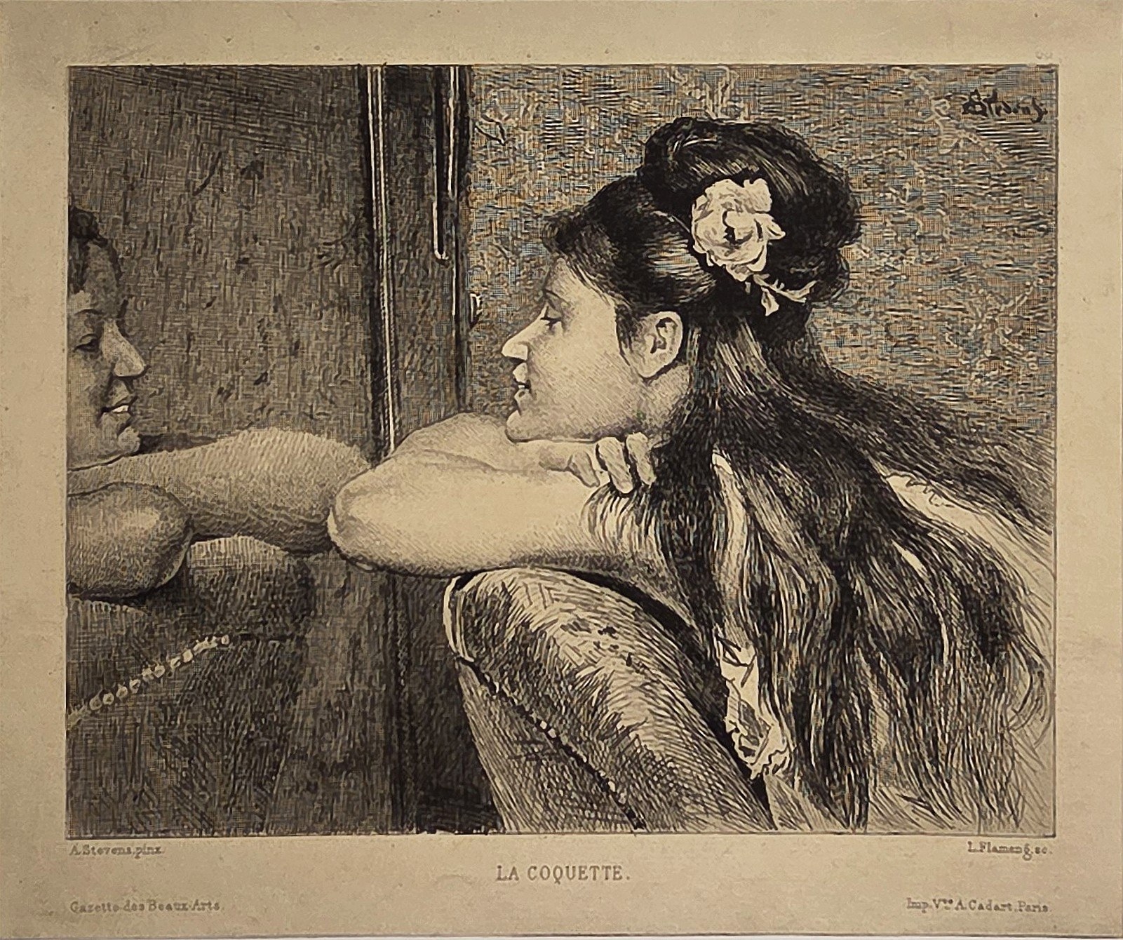 La Coquette – junge Frau am Fenster