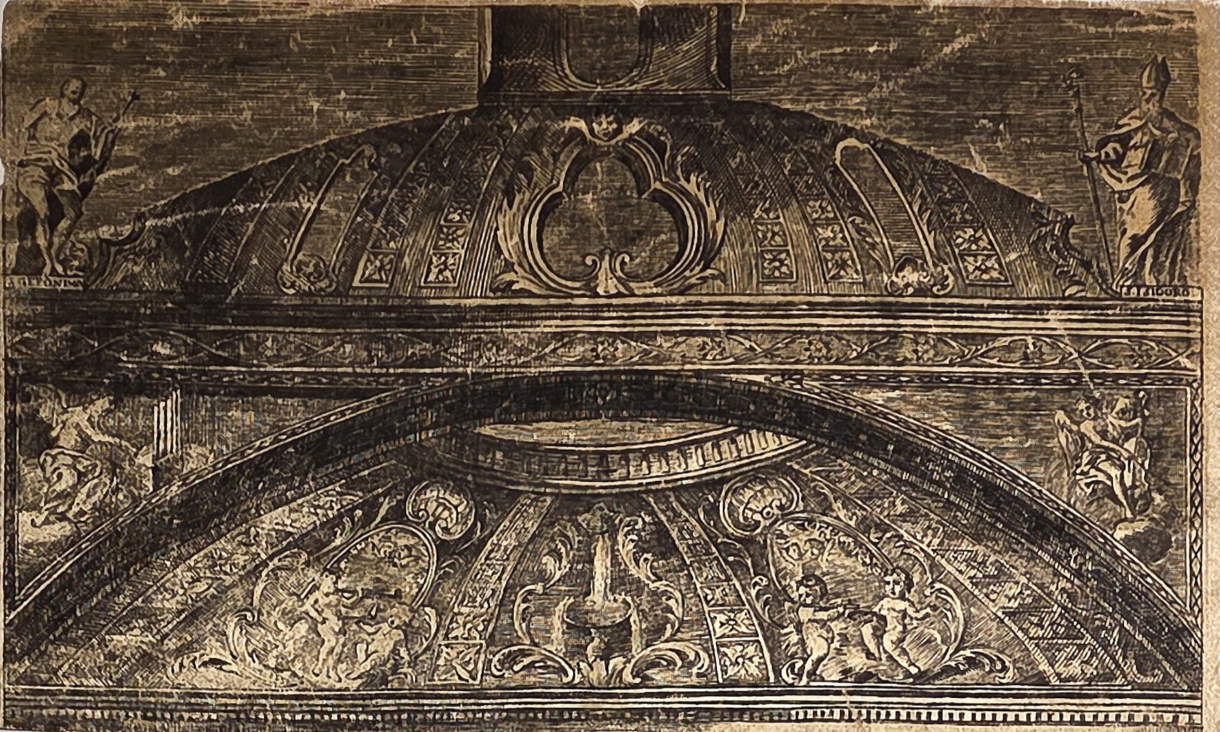 Ornamentale Architekturzone mit Reliefs