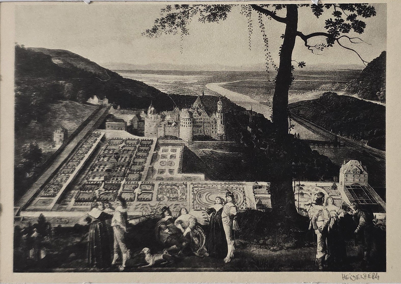 einer Schlossanlage mit terrassiertem Garten
