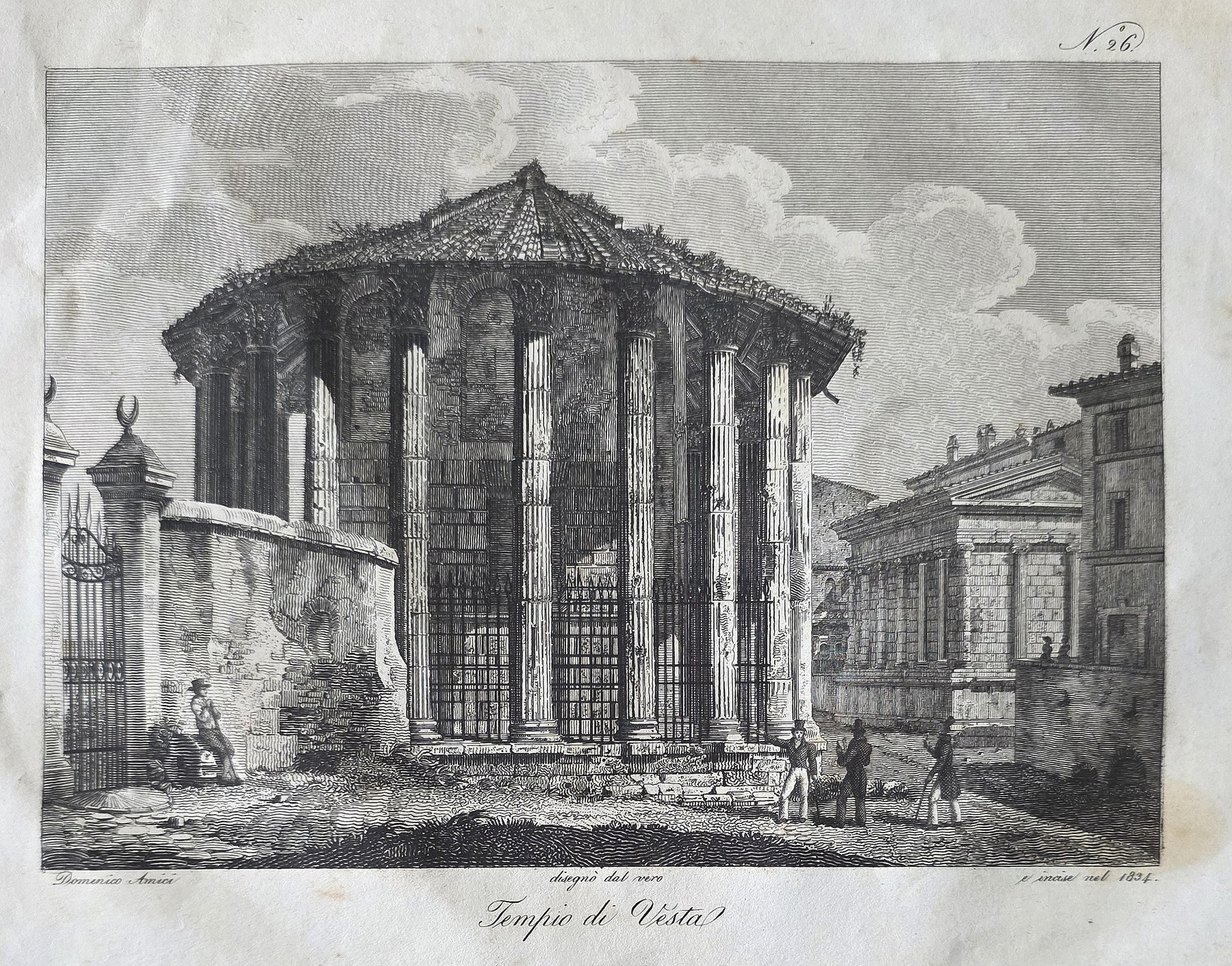 Runder Säulentempel auf einem Stadtplatz