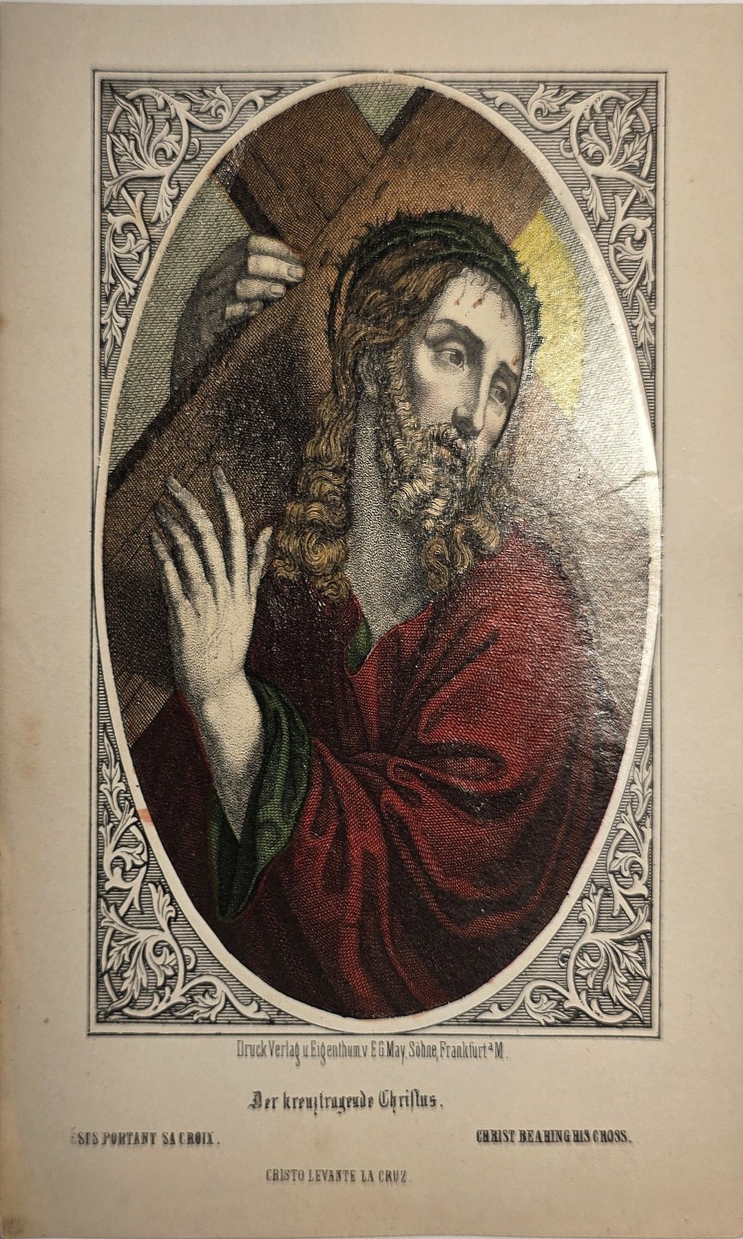 Ornamental gerahmte mit Christus und Dornenkrone