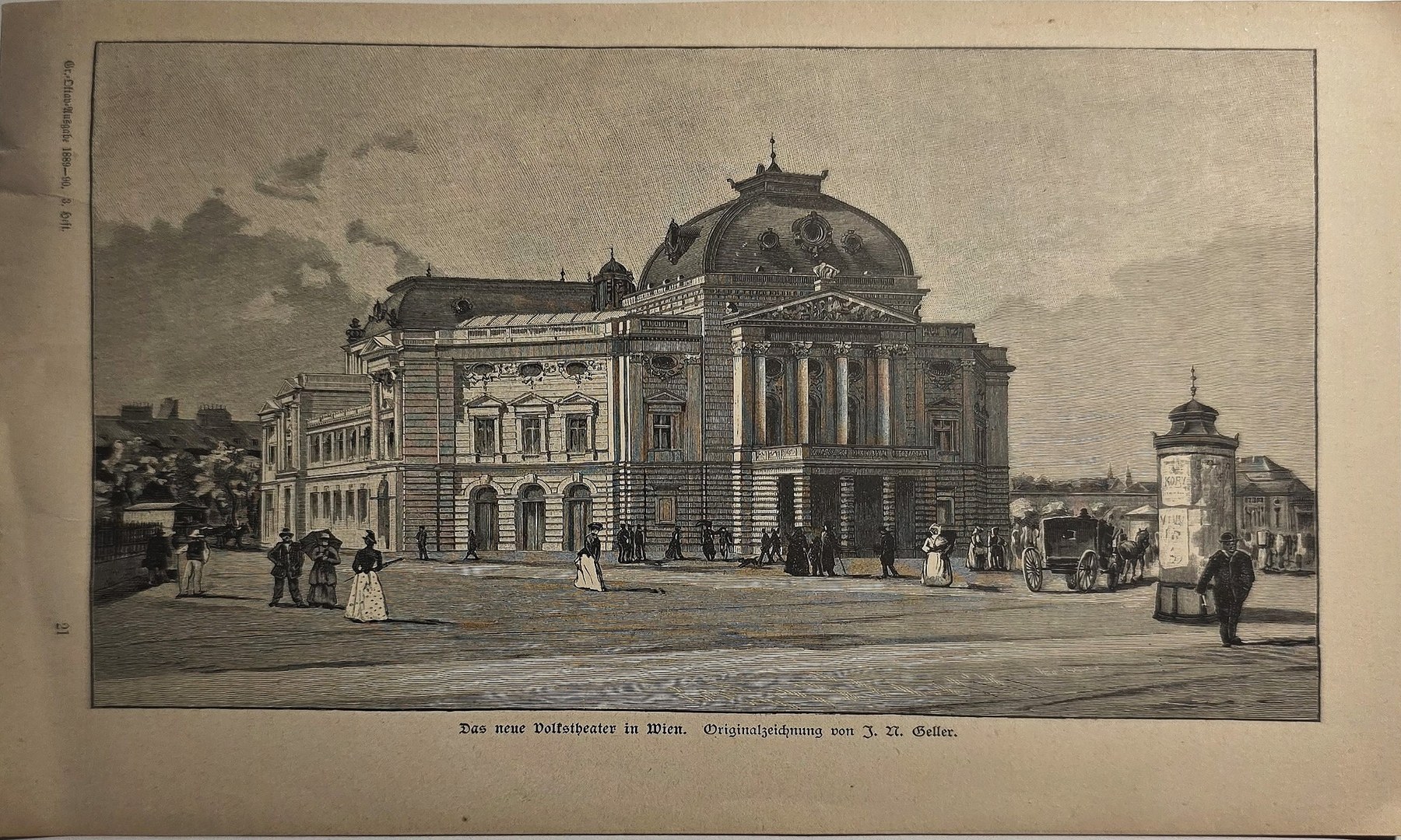Repräsentatives Gebäude an weitem Platz