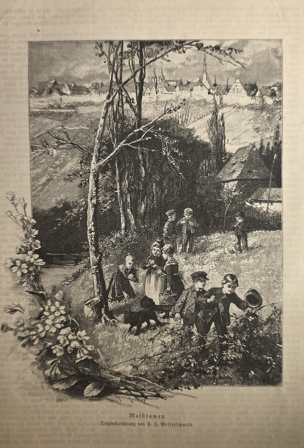 Figuren in einer Waldlichtung