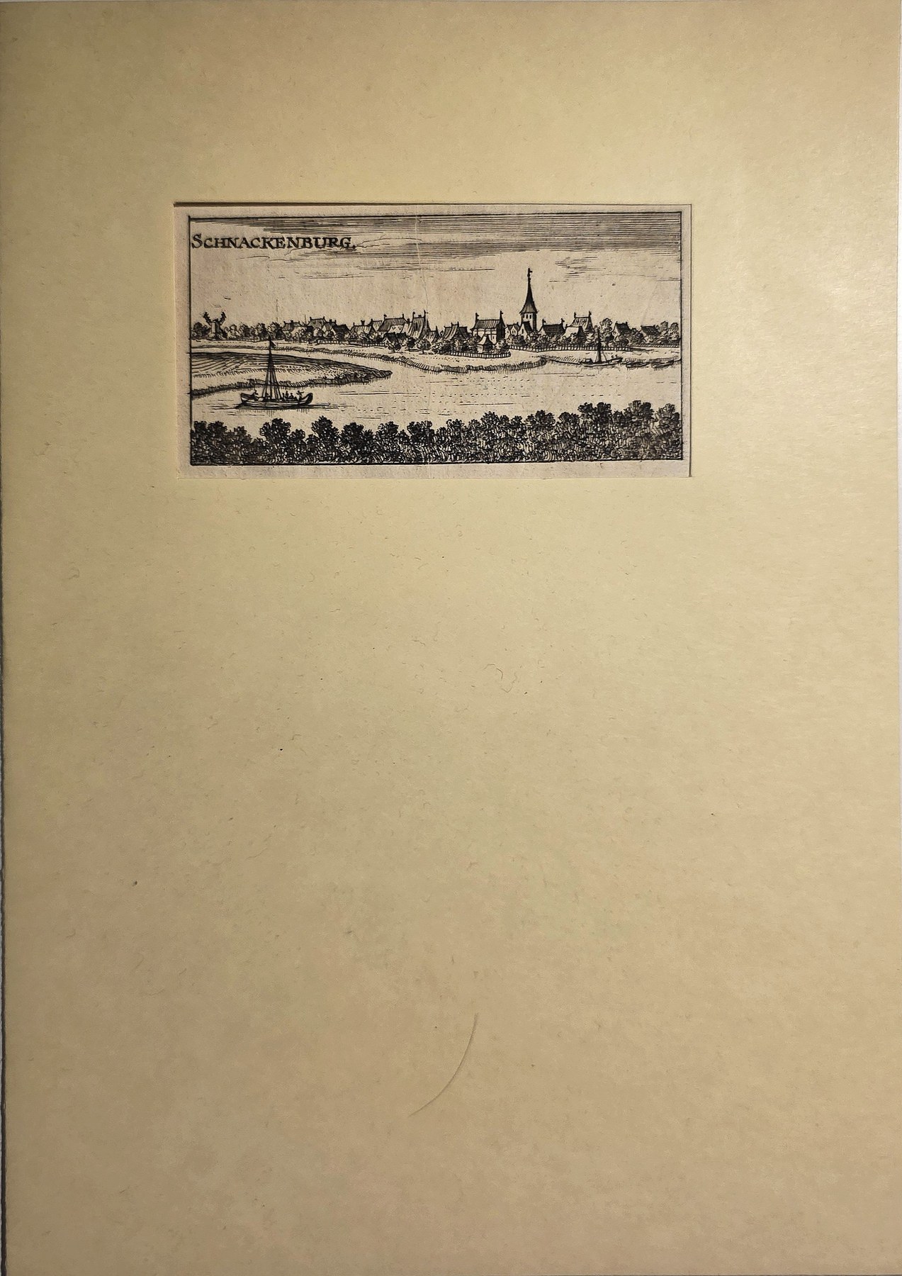 Kleine Panoramaansicht einer befestigten Stadt