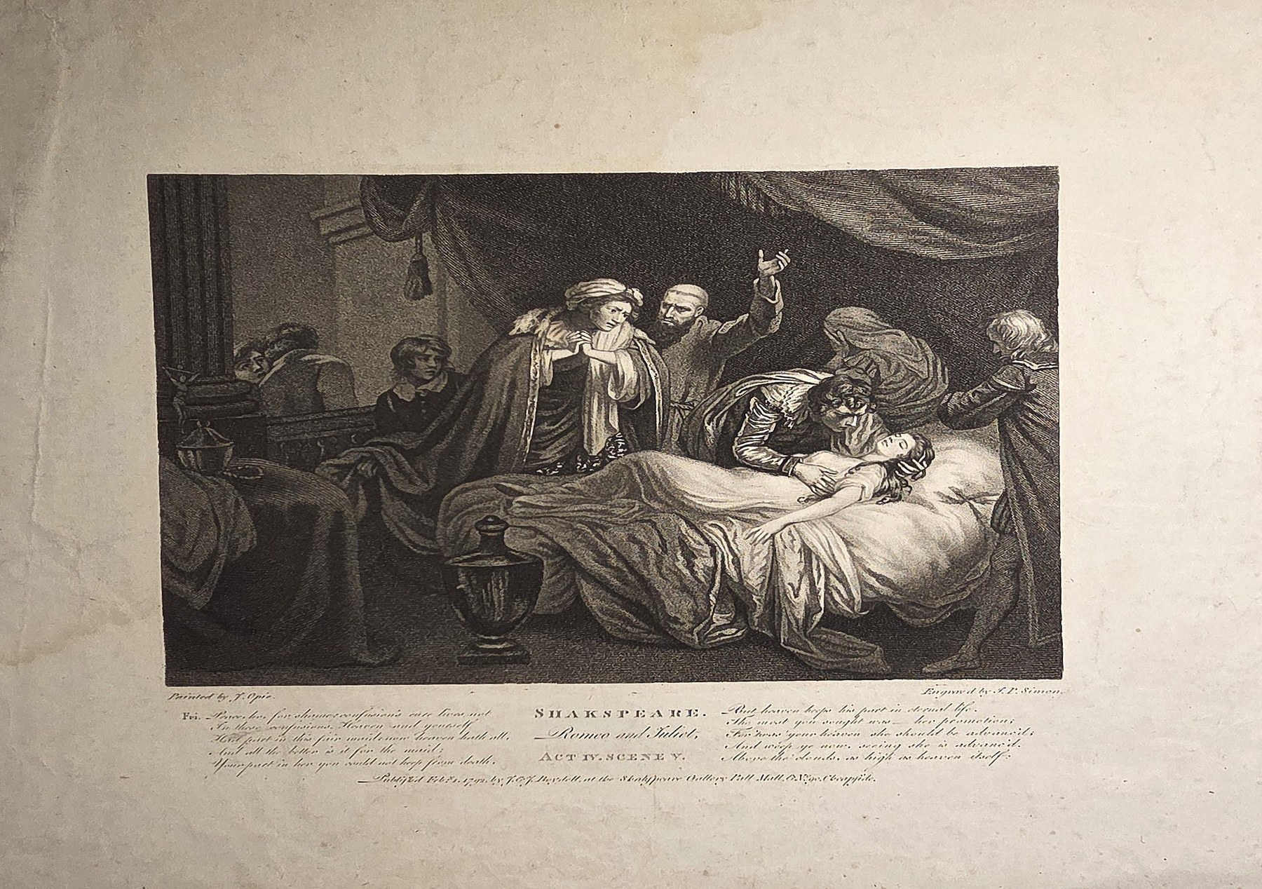 Historische Darstellung – mit Sterbeszene am Bett