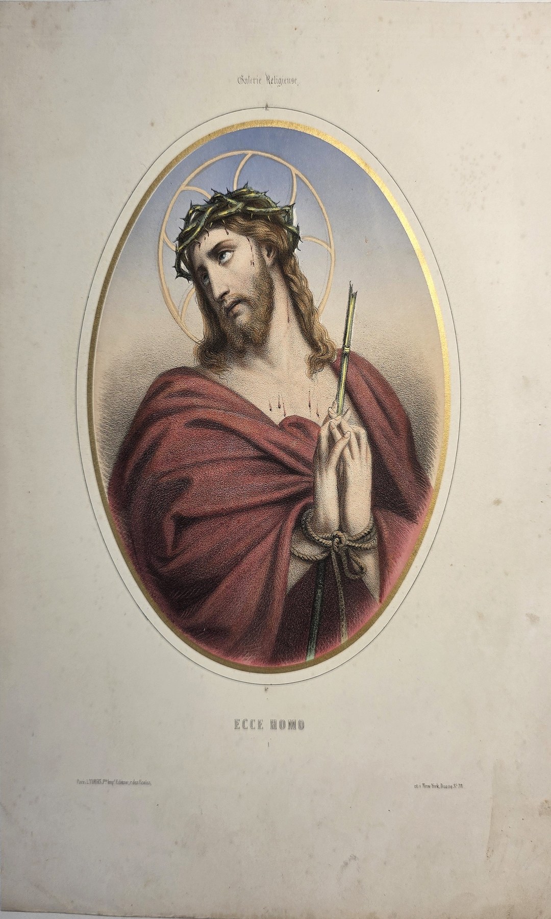 Ovale mit Christusbildnis und geneigtem Haupt