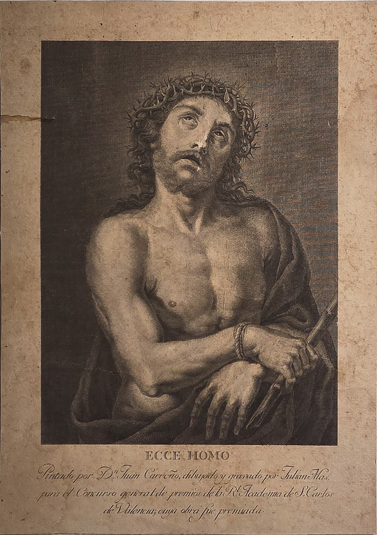 Ecce-Homo-Brustbild mit Dornenkrone