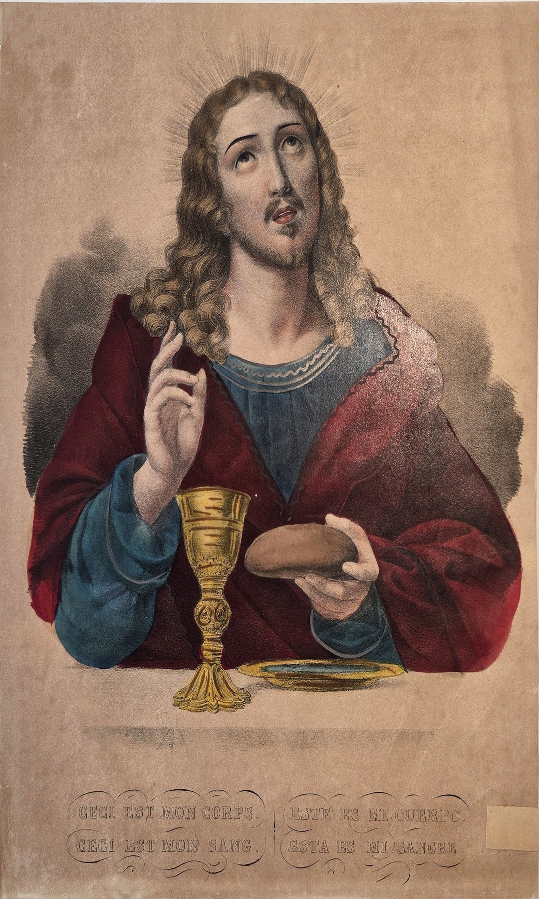 Christi mit Kelch vor neutralem Grund