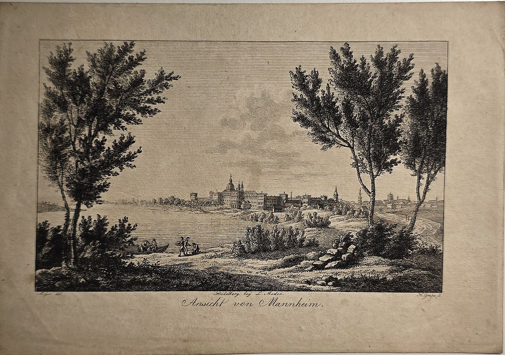 Landschaftliche Fernsicht auf Siedlung