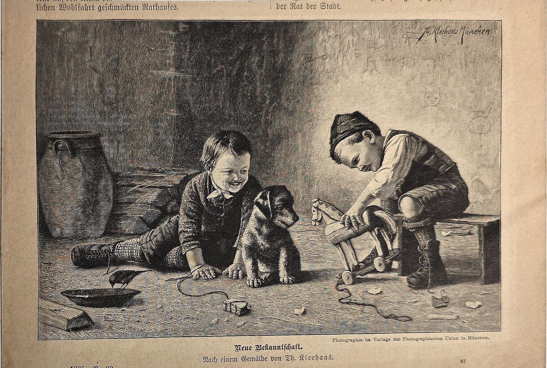 Zwei Jungen beim Spiel auf dem Fußboden